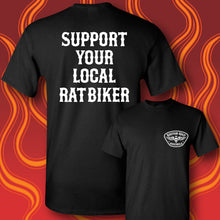 Load image into Gallery viewer, SUPPORT YOUR LOCAL RAT BIKER - Short Sleeve Tee - BLACK
