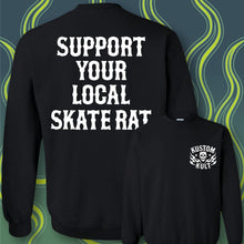 Load image into Gallery viewer, SUPPORT YOUR LOCAL SKATE RAT- Long Sleeve Tee - Black
