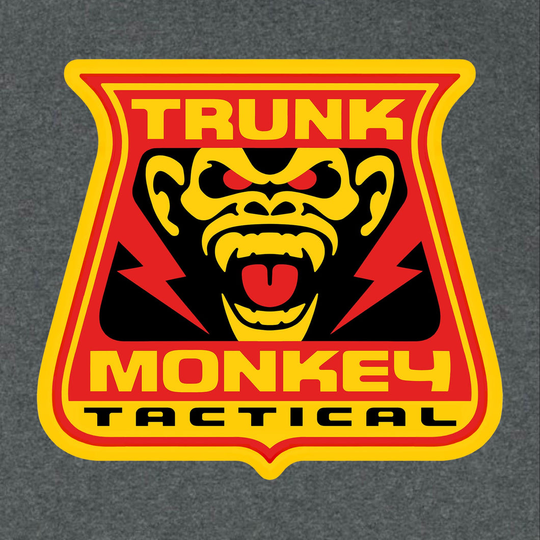 TRUNK MONKEY TACTICAL- Red & Yellow - Long Sleeve Tee - Charcoal