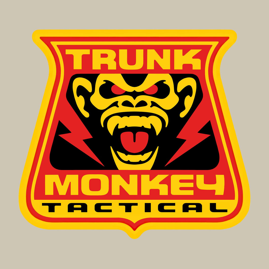 TRUNK MONKEY ~ Red & Yellow - Hoodie - Sand