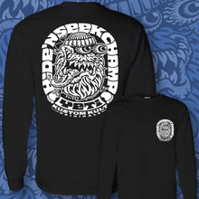 Load image into Gallery viewer, YETI ~ White -  Long Sleeve Tee - BLACK
