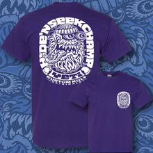 Load image into Gallery viewer, YETI ~ White - Short Sleeve Tee - PURPLE
