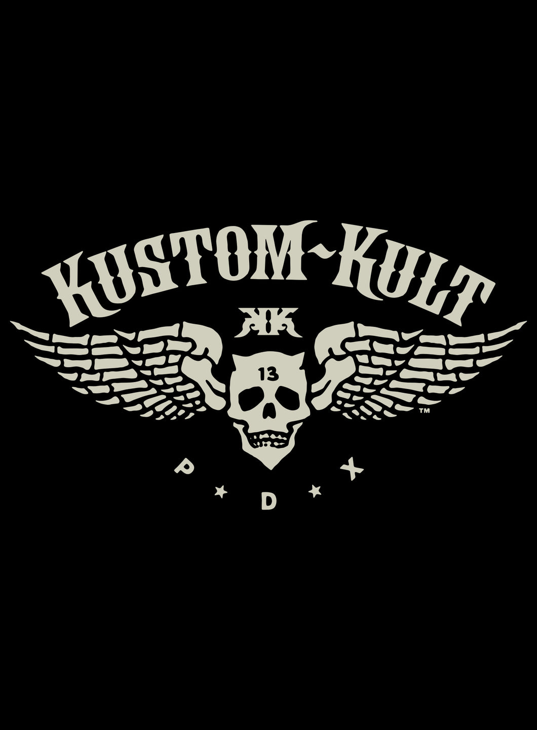 KUSTOM KULT LOGO - Crew Neck - Black