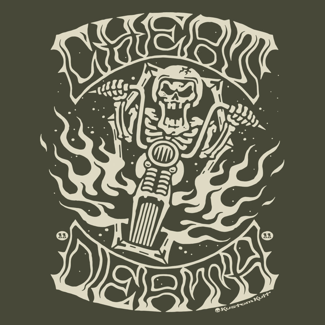 CHEAT DEATH ~ Vintage - Short Sleeve Tee - ARMY