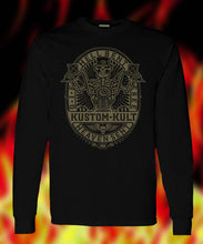 Load image into Gallery viewer, HELL BENT RIDER ~ METALLIC GOLD INK - Long Sleeve Tee - Black
