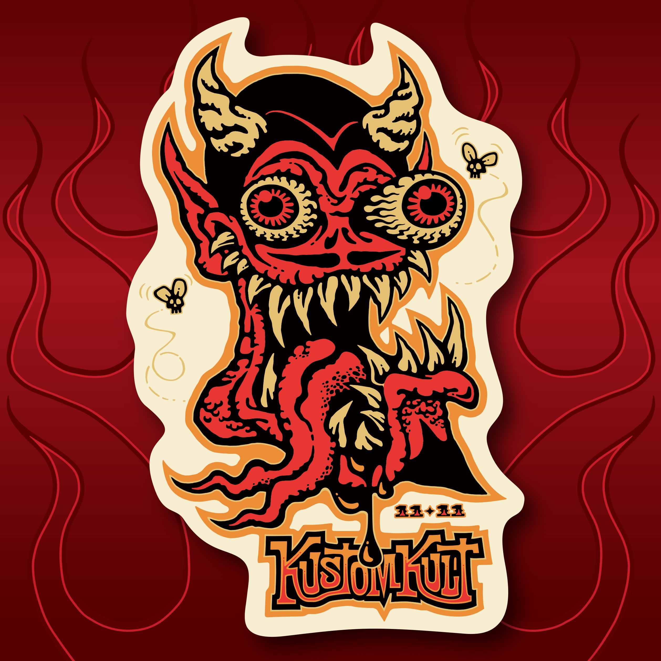 Devil Background Sticker THE DEVIL - Sticker – KUSTOM KULT®
