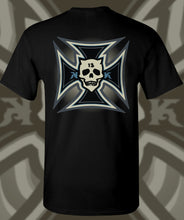 Load image into Gallery viewer, IRON KROSS ~ BLUE - Short Sleeve Tee - Black
