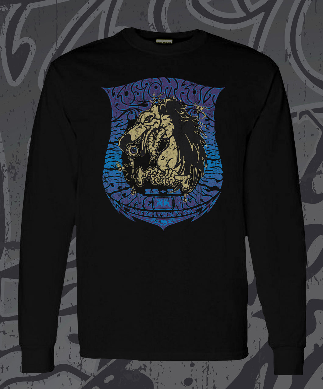 VULTURE VIBE ~ THE BLUES - Long Sleeve Tee - Black