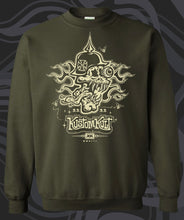 Load image into Gallery viewer, VON SKULLY ~ VINTAGE - Crew Neck - Military Green
